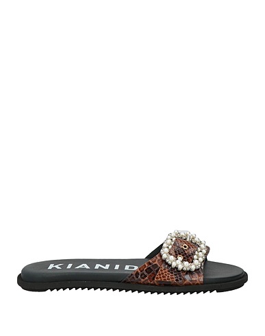 KIANID Sandals Brown Textile fibres