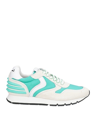 VOILE BLANCHE Sneakers Turquoise Leather, Textile fibers