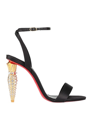 CHRISTIAN LOUBOUTIN Sandals Black Textile fibers