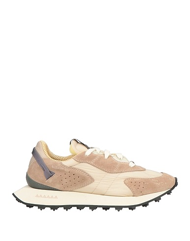 RUN OF Sneakers Sabbia Pelle, Fibre tessili