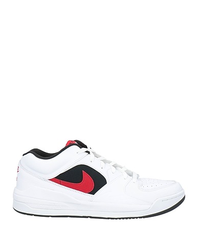 JORDAN Sneakers White Leather, Textile fibers