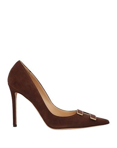 ELISABETTA FRANCHI パンプス チョコレートブラウン 革（なめし加工）