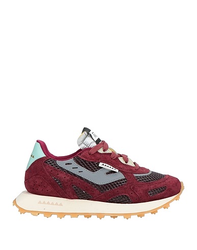 RUN OF Sneakers Burgundy Leather