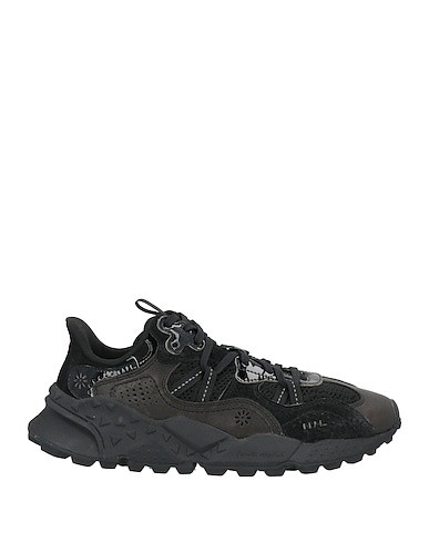 FLOWER MOUNTAIN® Sneakers Black Leather, Textile fibers