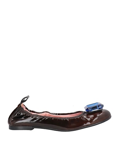 RAS Ballet flats Dark brown Textile fibers