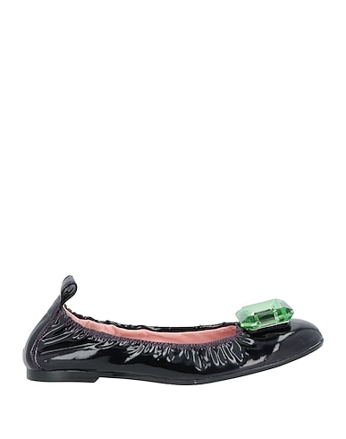 RAS Ballet flats Dark purple Textile fibers