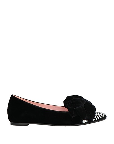 RAS Ballet flats Black Textile fibres, Crystal