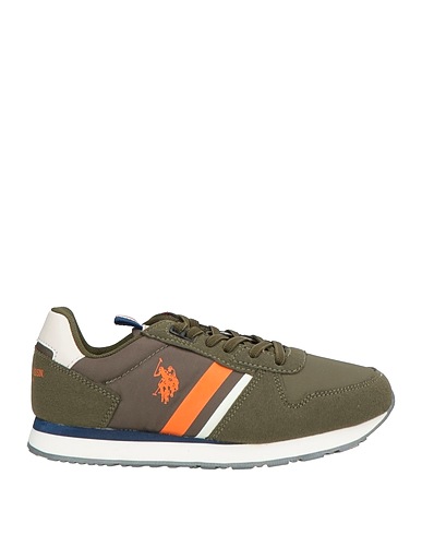 U.S.POLO ASSN. Sneakers Verde militare Altre Fibre, Fibre tessili