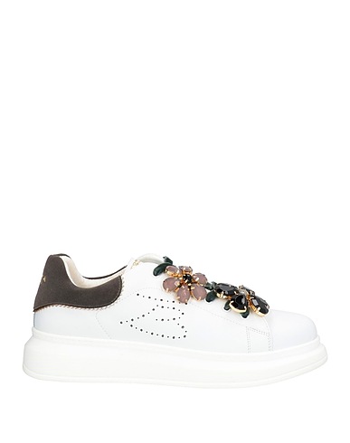 TOSCA BLU Sneakers Weiß Leder, Gewebefasern