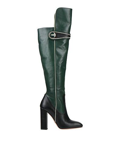 ELISABETTA FRANCHI Boots Dark green Leather