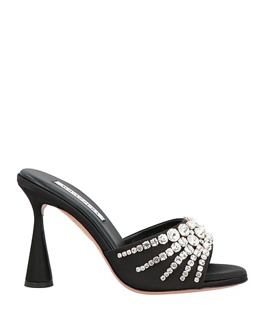 AQUAZZURA Sandals Black Textile fibers