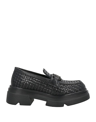 EMANUÉLLE VEE Loafers Black Leather