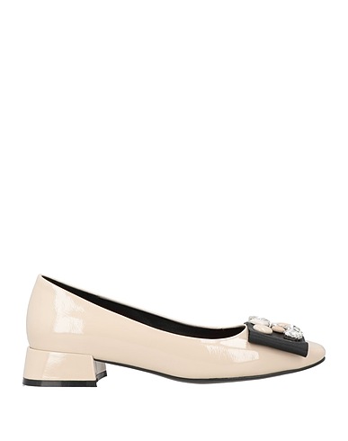 LUCIANO BARACHINI Ballet flats Beige Leather
