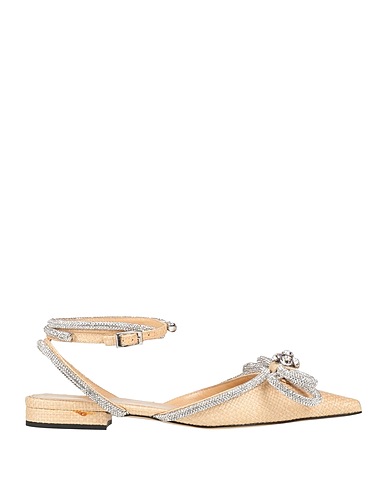 MACH & MACH Ballet flats Beige Natural raffia