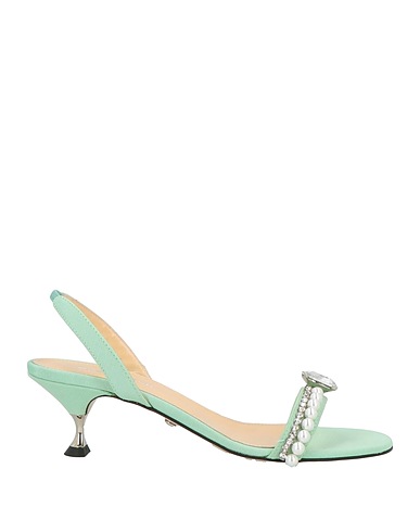 MACH & MACH Sandals Light green Textile fibers