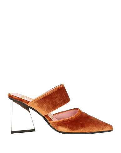 RAS Mules and clogs Camel Textile fibers