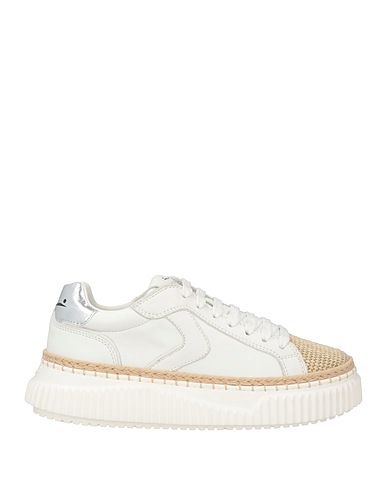 VOILE BLANCHE Sneakers Beige Leder, Gewebefasern
