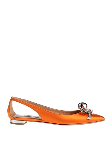 AQUAZZURA バレリーナ オレンジ 紡績繊維