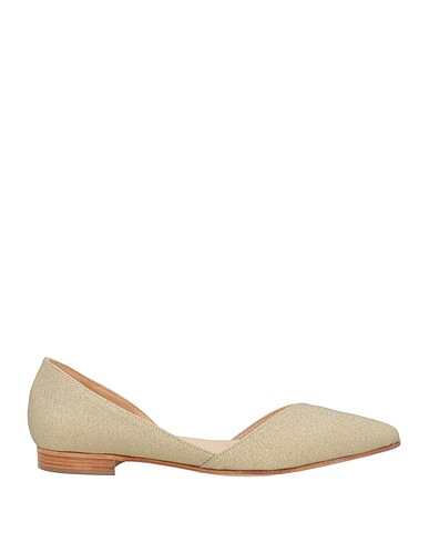 EMANUELA PASSERI Ballet flats Platinum Textile fibers