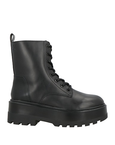 CALVIN KLEIN JEANS Ankle boot Black Leather