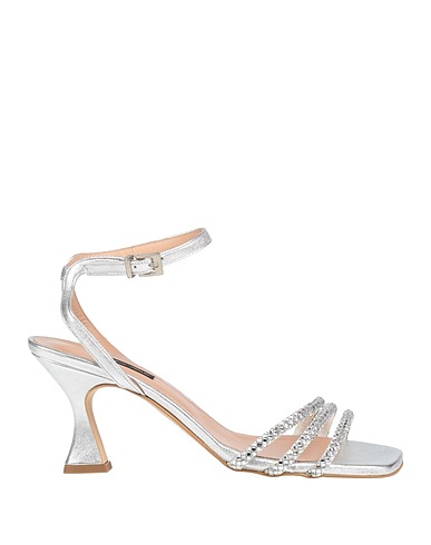 ANDREA PINTO Sandals Silver Leather