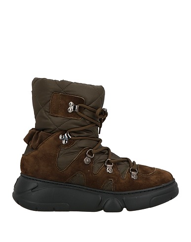 AGL Ankle boot Dark green Leather, Textile fibers