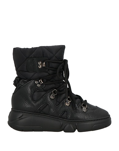 AGL Ankle boot Black Leather, Textile fibers
