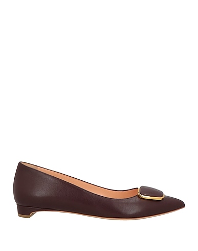RUPERT SANDERSON Ballet flats Burgundy Calfskin