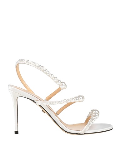 MACH & MACH Sandals White Textile fibers