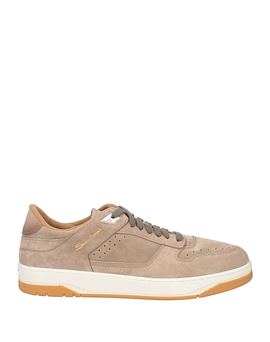 SANTONI Sneakers Taupe Leather