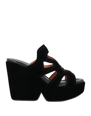 CLERGERIE Sandals Black Textile fibers
