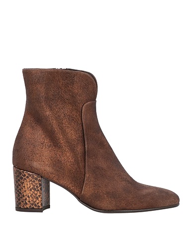 ZINDA Ankle boot Dark brown Leather