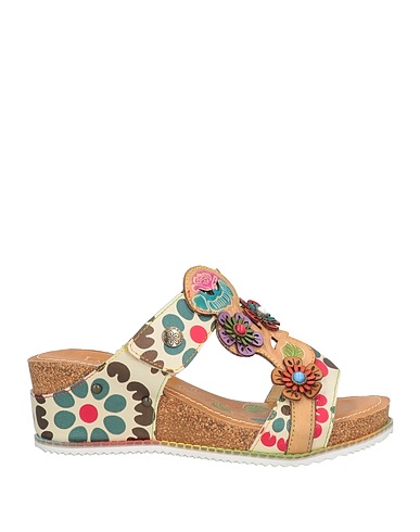 LAURA VITA® Sandals Beige Leather