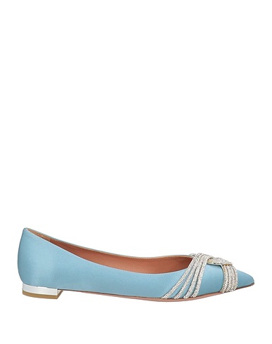 AQUAZZURA Ballet flats Sky blue Textile fibres