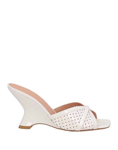 MALONE SOULIERS Sandals Ivory Leather