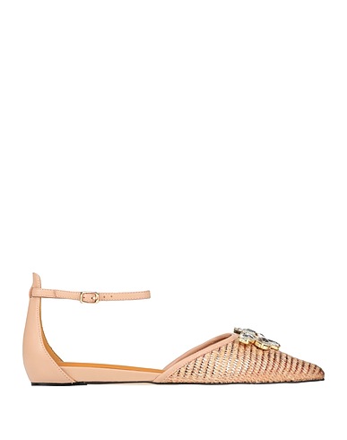 APEPAZZA Ballet flats Blush Leather, Textile fibres
