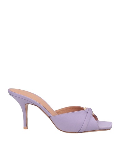 MALONE SOULIERS Sandals Lilac Leather, Textile fibers