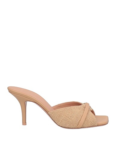 MALONE SOULIERS Sandali Beige Pelle, Fibre tessili