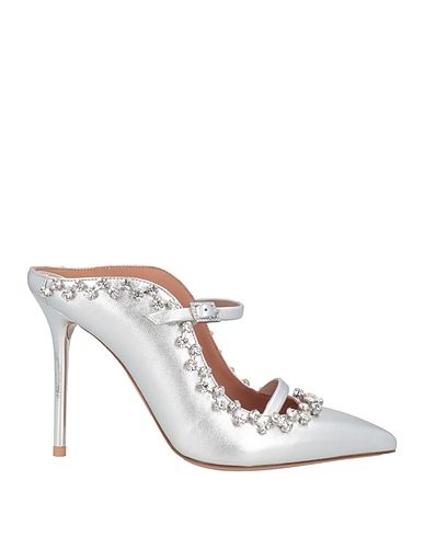 MALONE SOULIERS Mules and clogs Silver Leather