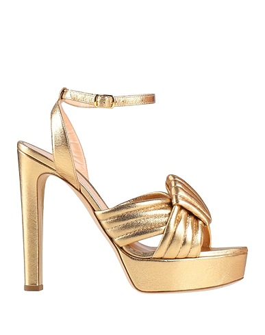 RUPERT SANDERSON Sandals Gold Leather