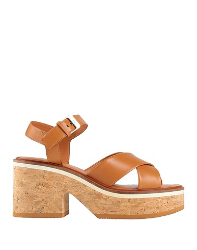 CLERGERIE Sandals Tan Lambskin