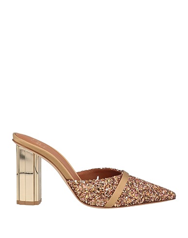MALONE SOULIERS Мюли и сабо Бронзовый Текстильное волокно