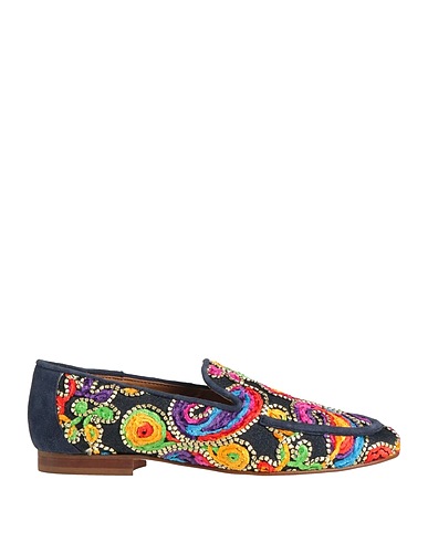 PEDRO MIRALLES Loafers Midnight blue Textile fibers, Leather