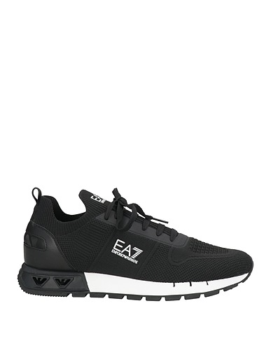 EA7 Sneakers Black Textile fibres, Leather