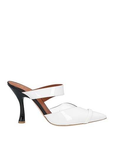 MALONE SOULIERS Mules and clogs White Leather, PVC - Polyvinyl chloride
