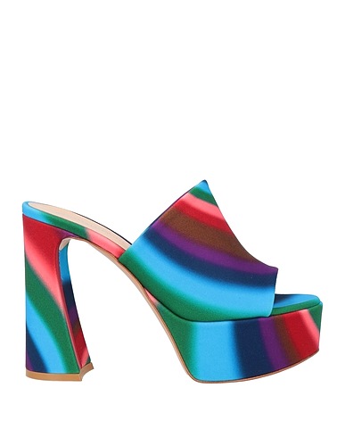 GIANVITO ROSSI Sandals Azure Textile fibers