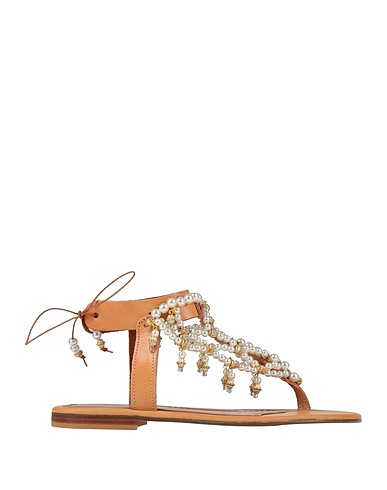 ELINA LINARDAKI Flip flops Sand Leather