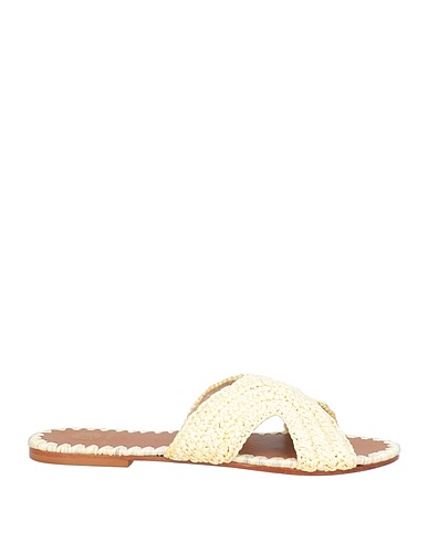 DE SIENA Sandals Cream Textile fibers
