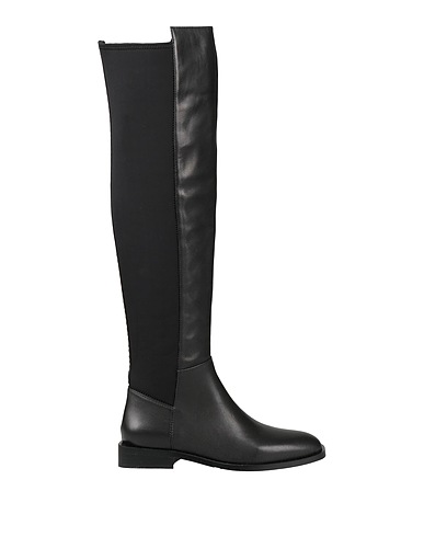 TOSCA BLU Boots STUDIO Black Leather, Elastic fibres