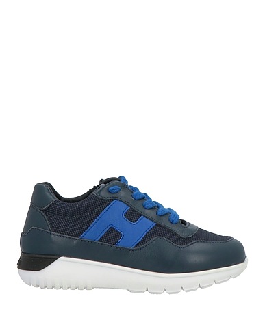 HOGAN Sneakers JUNIOR Blu notte Fibre tessili, Pelle